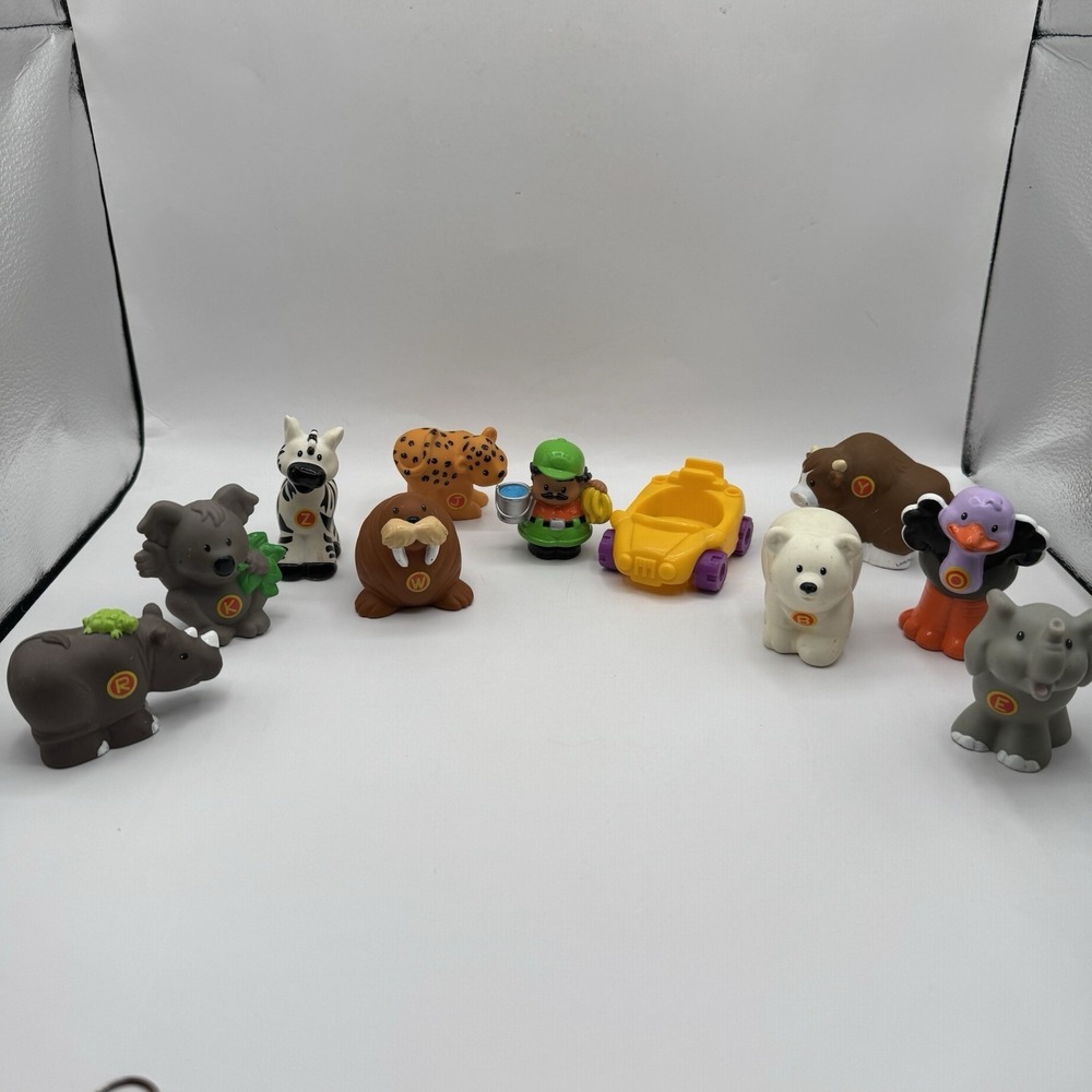 Fisher‎ Price Little People ALPHABET ZOO Letter Animal Figures LOT of 11